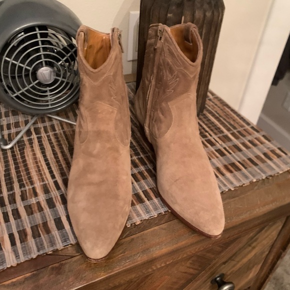 SAINT LAURANT SUEDE BOOTIES - Picture 3 of 6